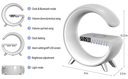 Bluetooth Speaker Wireless Charger Lamp